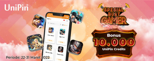 Spesial Buat Gamers! Bonus 10.000 UniPin Credits untuk Game Kesayangan Kalian